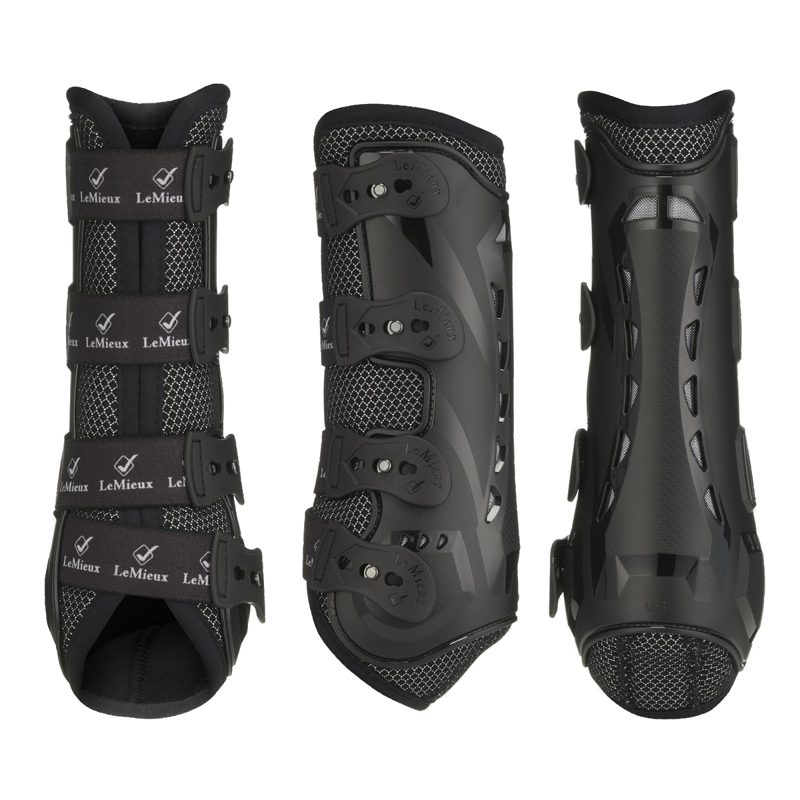 LeMieux Ultra Mesh Snug Boot - Fronts - Black-1
